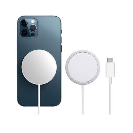 Obrázek 1stCOOL bezdrátová QI nabíječka 15 W, přenosná, magnetická, MagSafe kompatibilní, bílá