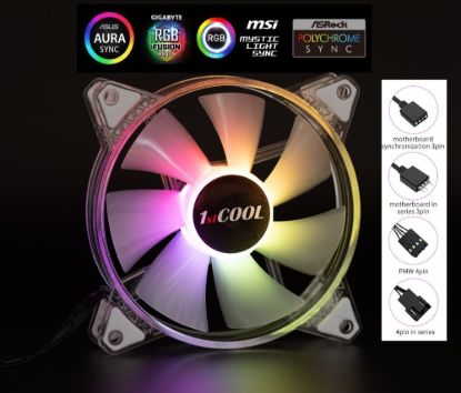 Obrázek 1stCOOL Ventilátor AURA EVO CRYSTAL, 120mm, ARGB