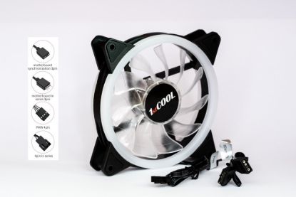 Obrázek 1stCOOL Fan AURA EVO Dual Ring ARGB ventilátor 12cm