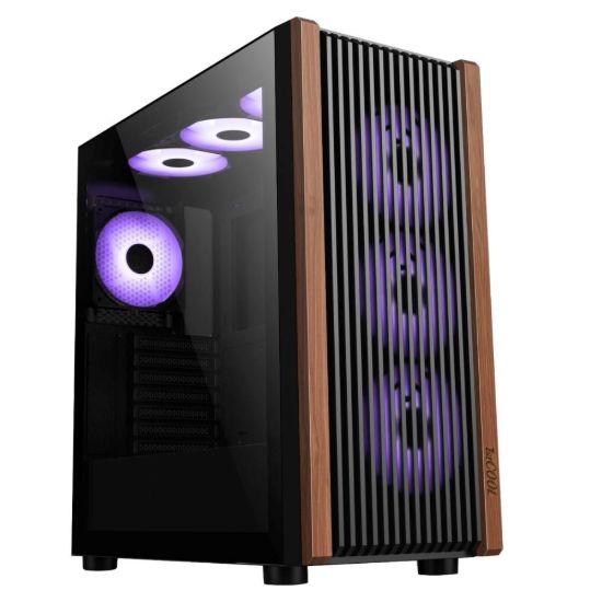 Obrázek 1stCOOL skříň G6 Noble, Mid Tower, ATX, AU, Průhledná Bočnice, 4x 120mm ARGB Fan, Černá