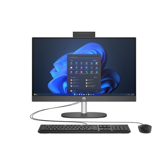 Obrázek HP AIO ProOne 240 G10 AiO 23.8 NT i3-N300,8GB,512GB NVMe, WiFi 6 + BT,klávesnice a myš,65W externí,šedá,HDMI,Win11Home