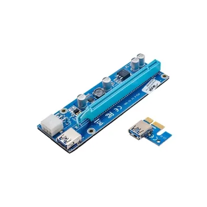 Obrázek AKY Riser PCI-E 1x - 16x USB 3.0 6-pin SATA 009s