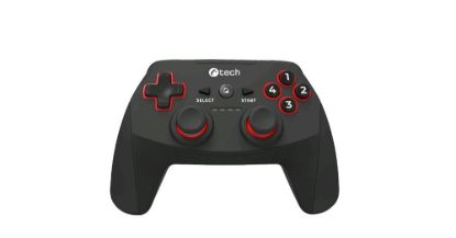 Obrázek C- TECH Gamepad Khort pro PC/ PS3/ Android, 2x analog, X- input, vibrační, bezdrátový, USB