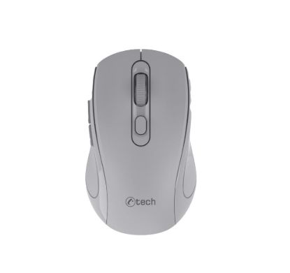 Obrázek C- TECH myš Dual mode WLM- 12GR, bezdrátová, 1600DPI, 6 tlačítek, šedá, USB nano receiver