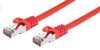 Obrázek C- TECH kabel patchcord Cat6, FTP, červený, 1m