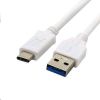 Obrázek kabel C- TECH USB 2.0 AM na USB- C (AM/ CM), 1m, bílá