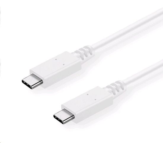 Obrázek C-TECH kabel USB 3.2, Type-C (CM/CM), PD 100W, 20Gbps, 1m, bílý