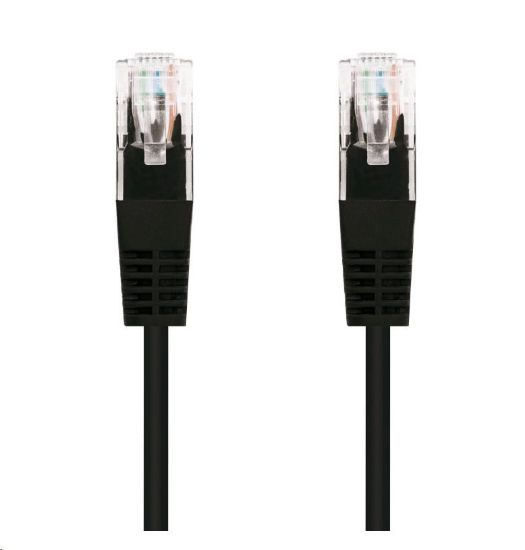 Obrázek C-TECH kabel patchcord Cat5e, UTP, černý, 0,25m