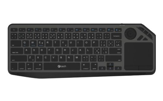 Obrázek C-TECH Klávesnice WLTK-02, Bezdrátová, Touchpad, černá