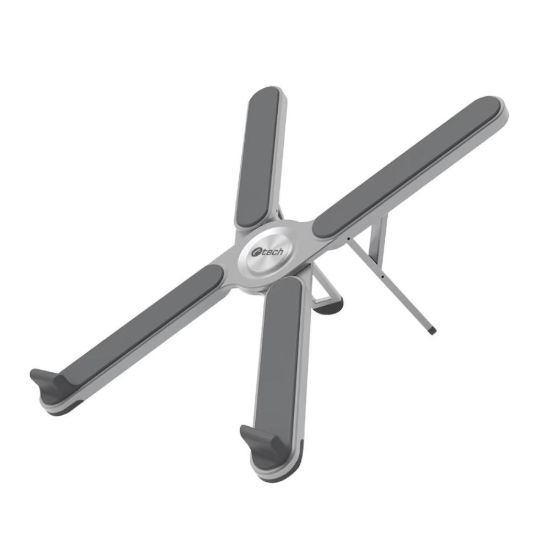 Obrázek C-TECH Stojan na notebook Quallis NTS-100, do 15,6", nastavitelný, hliníkový