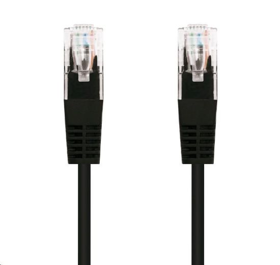 Obrázek C-TECH kabel patchcord Cat5e, UTP, černá, 2m