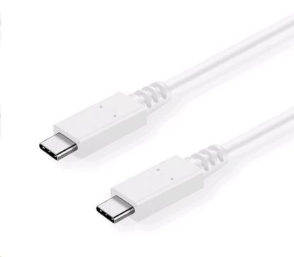 Obrázek C- TECH kabel USB 3.2, Type- C (CM/ CM), PD 100W, 20Gbps, 2m, bílý