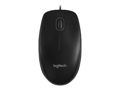 Obrázek LOGITECH B100 Mouse right and left-handed optical 3 buttons wired USB black
