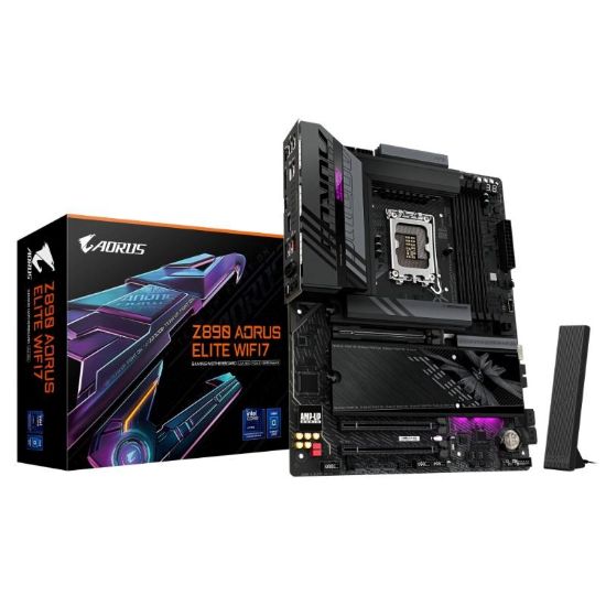 Obrázek GIGABYTE MB Sc LGA1851 Z890 A ELITE WIFI7, Intel Z890, 4xDDR5, 1xDP, 1xHDMI, 1xThunderbolt, WiFi