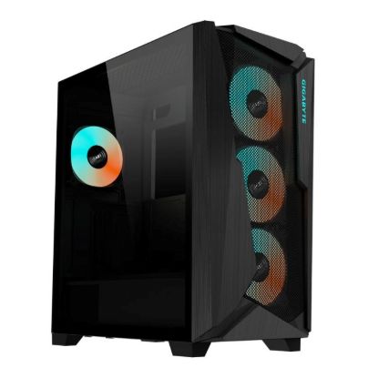 Obrázek GIGABYTE case GB-C301G V2, Mid Tower, 1xUSB-C 3.2, 2xUSB 3.0, ARGB Hub, 4x 120mm ARGB Fan, černá