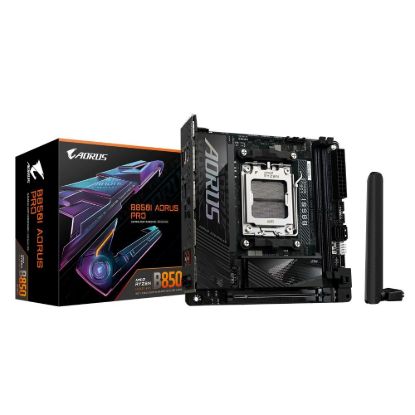 Obrázek GIGABYTE MB Sc AM5 B850I AORUS PRO, AMD B850, 2xDDR5, 1xHDMI, WiFi, Mini-ITX