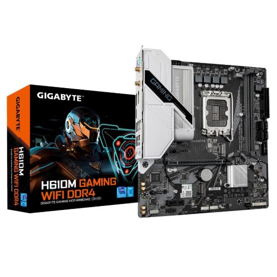 Obrázek GIGABYTE MB Sc LGA1700 H610M GAMING WIFI DDR4, Intel H610, 2xDDR4, 2xDP, 1xHDMI, WiFi, mATX