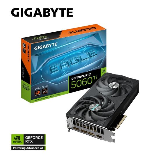 Obrázek GIGABYTE VGA NVIDIA GeForce RTX 5060 Ti EAGLE OC 8G, 8G GDDR7, 3xDP, 1xHDMI
