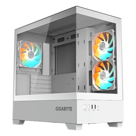 Obrázek GIGABYTE case GB-C201PI, Mid tower, 2xUSB 3.0, 3x 120mm ARGB Fan, bílá
