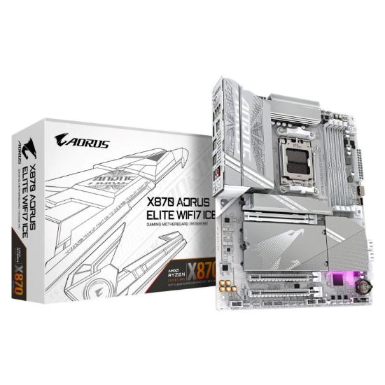 Obrázek GIGABYTE MB Sc AM5 X870 A ELITE WF7 ICE, AMD X870, 4xDDR5, 2xHDMI, 2xUSB4, WiFi