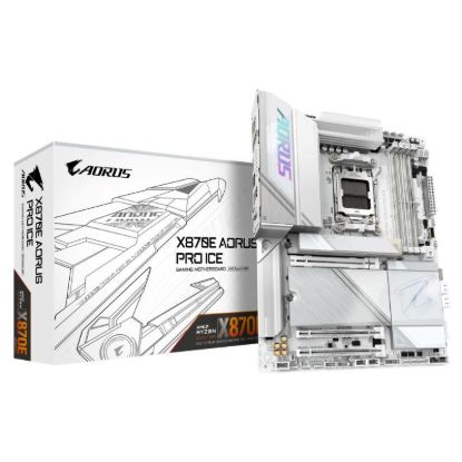 Obrázek GIGABYTE MB Sc AM5 X870E AORUS PRO ICE, AMD X870, 4xDDR5, 2xHDMI, 2xUSB4, WiFi