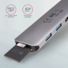 Obrázek AXAGON HMC-5, USB 3.2 Gen 1 hub, porty 2x USB-A, HDMI, SD/microSD slot, PD 100W