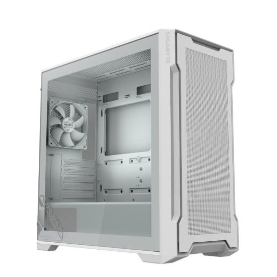 Obrázek GIGABYTE case GB-C102GI, Mid Tower, 2x USB3.0, Průhledná bočnice, 2x 120mm Fan, bílá