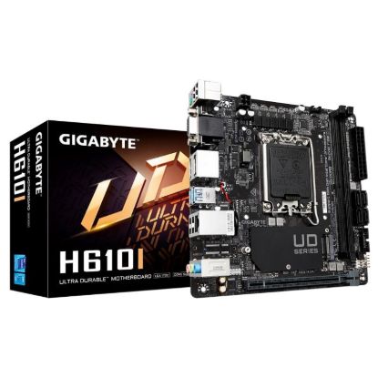Obrázek GIGABYTE MB Sc LGA1700 H610I, Intel H610, 2xDDR5, 2xDP, 1xHDMI, 1xVGA, Mini-ITX