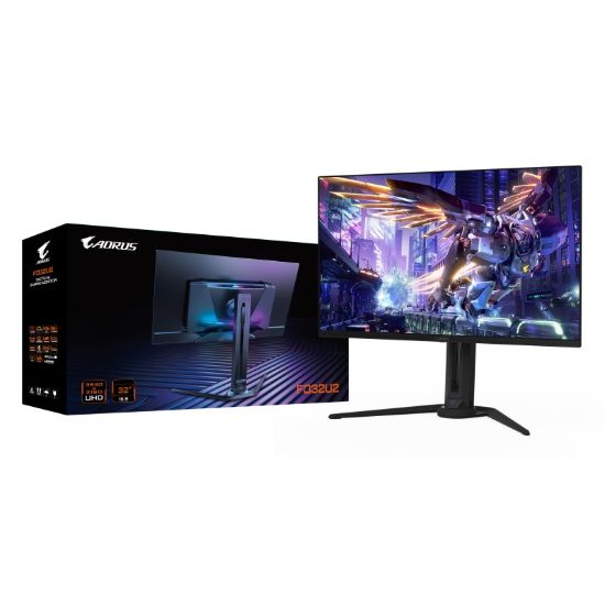 Obrázek GIGABYTE LCD - 32" Gaming monitor AORUS FO32U2, OLED, 3840 x 2160 UHD, 240 Hz, 1.5M: 1, 250cd/ m2, 0.03 ms, 2xHDMI, 1xDP