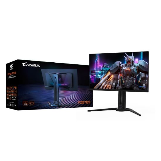 Obrázek GIGABYTE LCD - 27" Gaming monitor AORUS FO27Q3, OLED, 2560 x 1440 QHD, 360Hz, 1.5M: 1, 250cd/ m2, 0.03ms, 2xHDMI, 1xDP