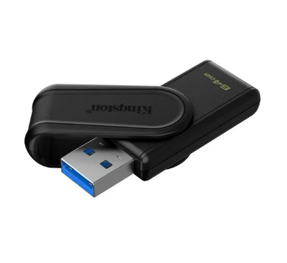 Obrázek Kingston Flash Disk 64GB USB3.2 Gen 1 DataTraveler Exodia S (Black)