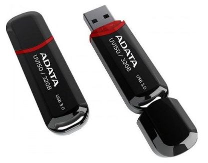 Obrázek ADATA Flash Disk 32GB UV150, USB 3.1 Dash Drive (R:90/W:20 MB/s) černá