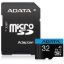 Obrázek ADATA MicroSDHC karta 32 GB UHS- I Class 10, A1 + SD adaptér, Premier