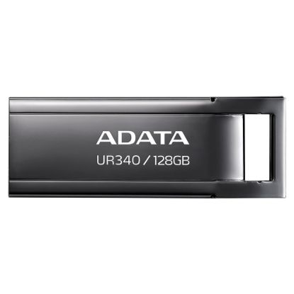 Obrázek ADATA Flash Disk 128GB UR340, USB 3.2 Dash Drive, kov lesklá černá