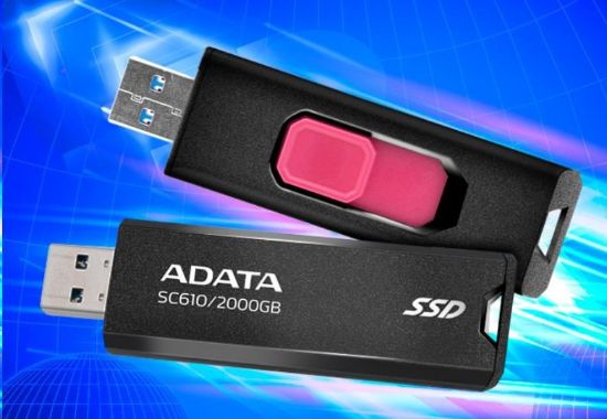Obrázek ADATA Externí SSD 1TB SC610, USB-A 3.2, černá