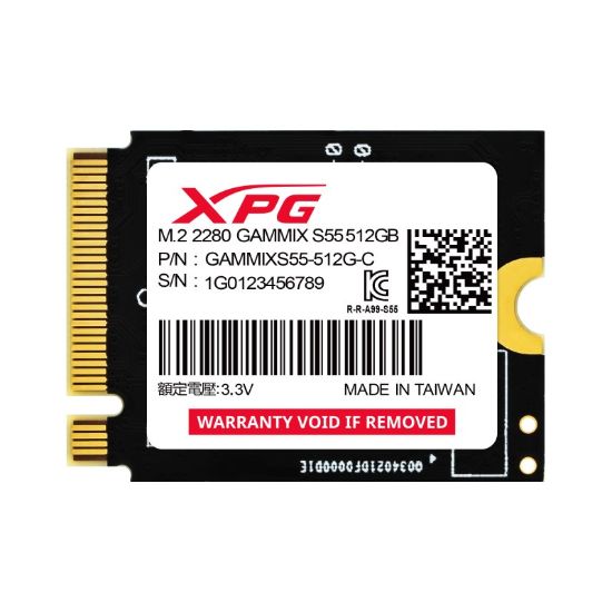 Obrázek ADATA SSD 512GB XPG GAMMIX S55, PCIe Gen4x4, M.2 2230, (R:5000/ W:3000MB/s)