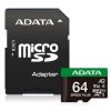 Obrázek ADATA MicroSDXC karta 64 GB Speed Plus, U3, C10, A2, V30 (R: 160/ W: 140 MB/ s) + SD adaptér