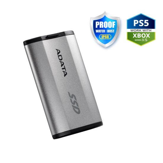 Obrázek BAZAR - ADATA External SSD 1TB SD810 USB 3.2 USB-C, Stříbrná - Poškozený obal (Komplet)