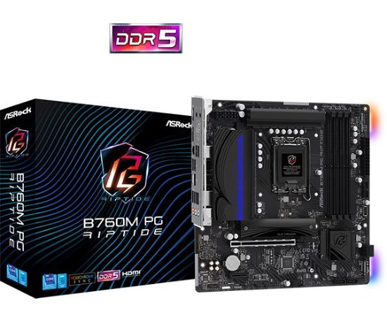 Obrázek BAZAR - ASRock MB Sc LGA1700 B760M PG RIPTIDE, Intel B760, 4xDDR5, 1xDP, 1xHDMI, mATX - Po opravě (Bez příšlušenství)