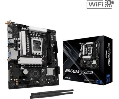 Obrázek ASRock MB Sc LGA1851 B860M- X WIFI, Intel B860, 2xDDR5, 1xDP, 1xHDMI, WiFi, mATX