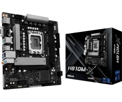 Obrázek ASRock MB Sc LGA1851 H810M- X, Intel H810, 2xDDR5, 1xDP, 1xHDMI, 1xVGA, mATX