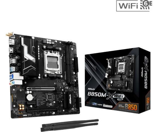 Obrázek ASRock MB Sc AM5 B850M-X WIFI R2.0, AMD B850, 2xDDR5, 1xDP, 1xHDMI, WiFi, mATX