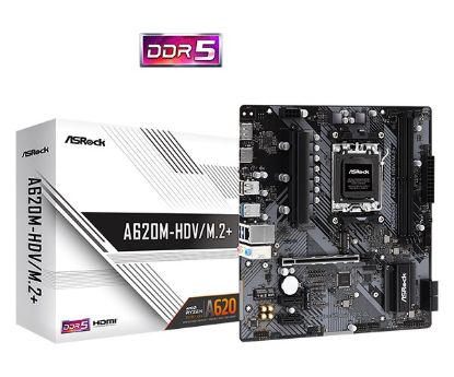 Obrázek BAZAR - ASRock MB Sc AM5 A620M-HDV/M.2+, AMD A620, 2xDDR5, HDMI, DP - Po opravě (Bez příšlušenství)