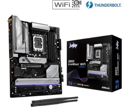 Obrázek ASRock MB Sc LGA1851 B860 LiveMixer WiFi, Intel B860, 4xDDR5, 1xThunderbolt, 1xHDMI, WiFi, ATX