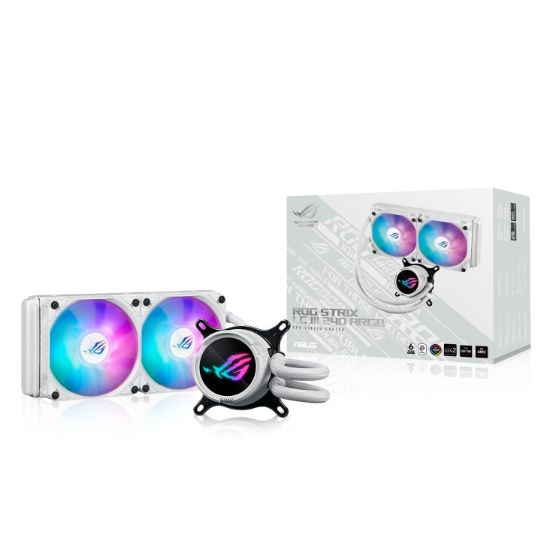 Obrázek ASUS vodní chladič CPU AIO ROG STRIX LC III 240 ARGB WHITE, 2x120mm, LGA1851, AM5
