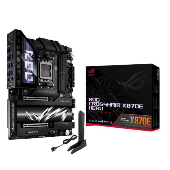 Obrázek ASUS MB Sc AM5 ROG CROSSHAIR X870E HERO, AMD X870, 4xDDR5, 1xHDMI, 2xUSB4, WiFi
