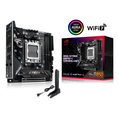 Obrázek ASUS MB Sc AM5 ROG STRIX B850-I GAMING WIFI, AMD B850, 2xDDR5, 1xUSB4, 1xHDMI, WiFi, Mini-ITX