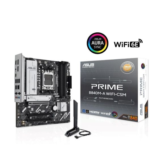 Obrázek ASUS MB Sc AM5 PRIME B840M-A WIFI, AMD B840, 4xDDR5, 2xDP, 1xHDMI, WiFi, mATX
