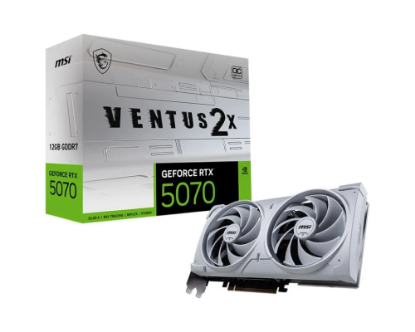 Obrázek MSI VGA NVIDIA GeForce RTX 5070 12G VENTUS 2X OC WHITE, RTX 5070, 12GB GDDR7