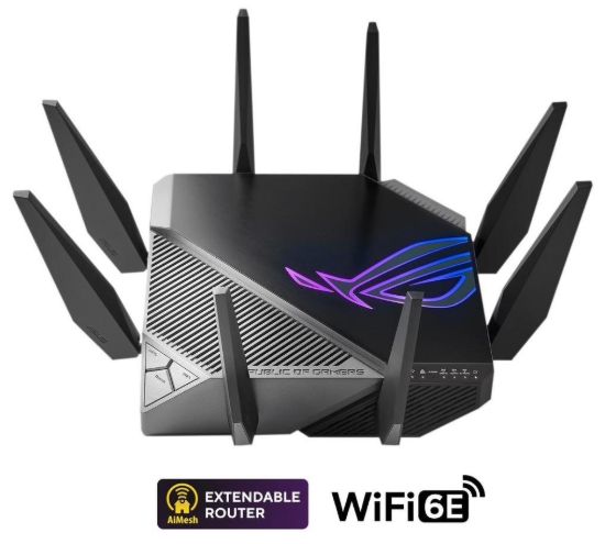 Obrázek ASUS ROG Rapture GT-AXE11000 (AXE11000) WiFi 6E Extendable Gaming Router, 2.5G port, Aimesh, 4G/5G Mobile Tethering